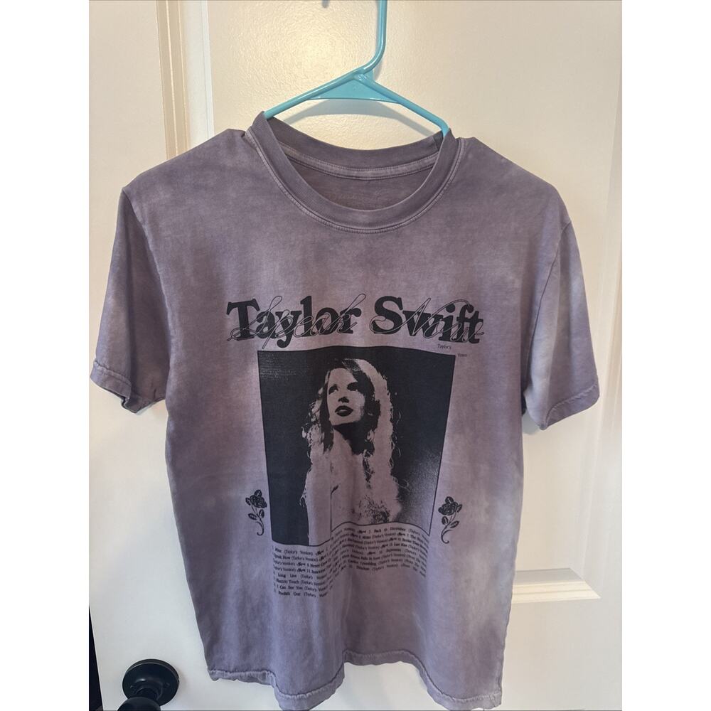 Taylor Swift Speak Now Taylor's Version Album Tracklist Purple Tie-Dye Shirt YM